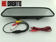 ELE CRIAR 4.3 Monitor Espelho Retrovisor Do Carro de Backup Reversa Câmera Câmera de Visão Traseira Do Carro TFT LCD a Cores de Estacionamento Assistência Styling