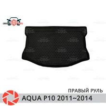 Коврик для багажника Toyota Aqua P10 2011~, коврик для багажника, Нескользящие полиуретановые грязезащитные внутренние багажники, автомобильный Стайлинг