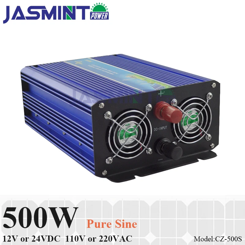 500W Off Grid Inverter 12V 24V DC to AC110V 220V Pure Sine Wave Inverter Surge Power