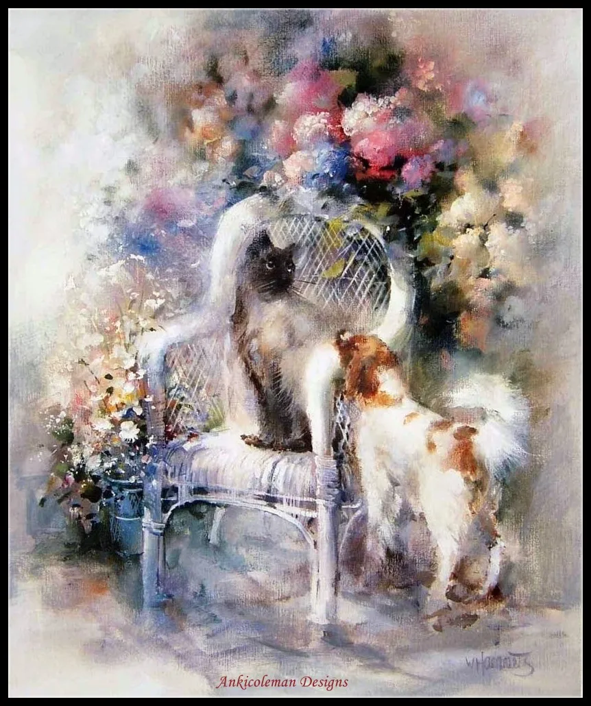 

Friendship I - Counted Cross Stitch Kits - Handmade Needlework for Embroidery 14 ct Cross Stitch Sets DMC Color