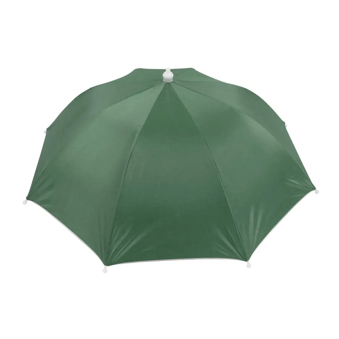UXCELL Black Elastic Headband Dark Green Polyester Canopy Umbrella Hat