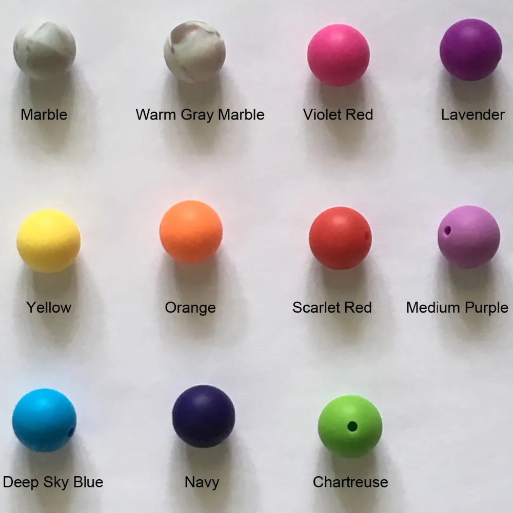 15mm silicone loose beads