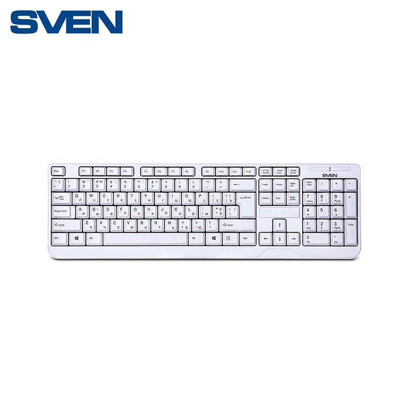 Беспроводная клавиатура SVEN KB-C2200W (2 4 ГГц 104кл 1хААА в компл.) | Компьютеры и офис