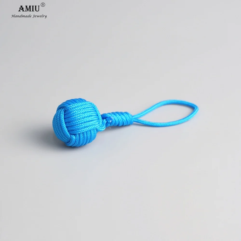 Amiu اليدوية القرد القبضة مفتاح سلسلة جديلة Paracord مفتاح سلسلة سيارة مفاتيح حقيبة سلسلة مفاتيح اليدوية حبل سحر شماعات قلادة المفاتيح