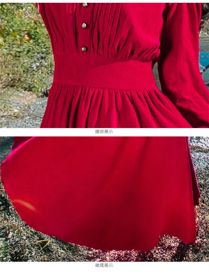 Высокое качество взрывы Досуг Ретро подходящие платья для женщин кружева весна лето Повседневное платье