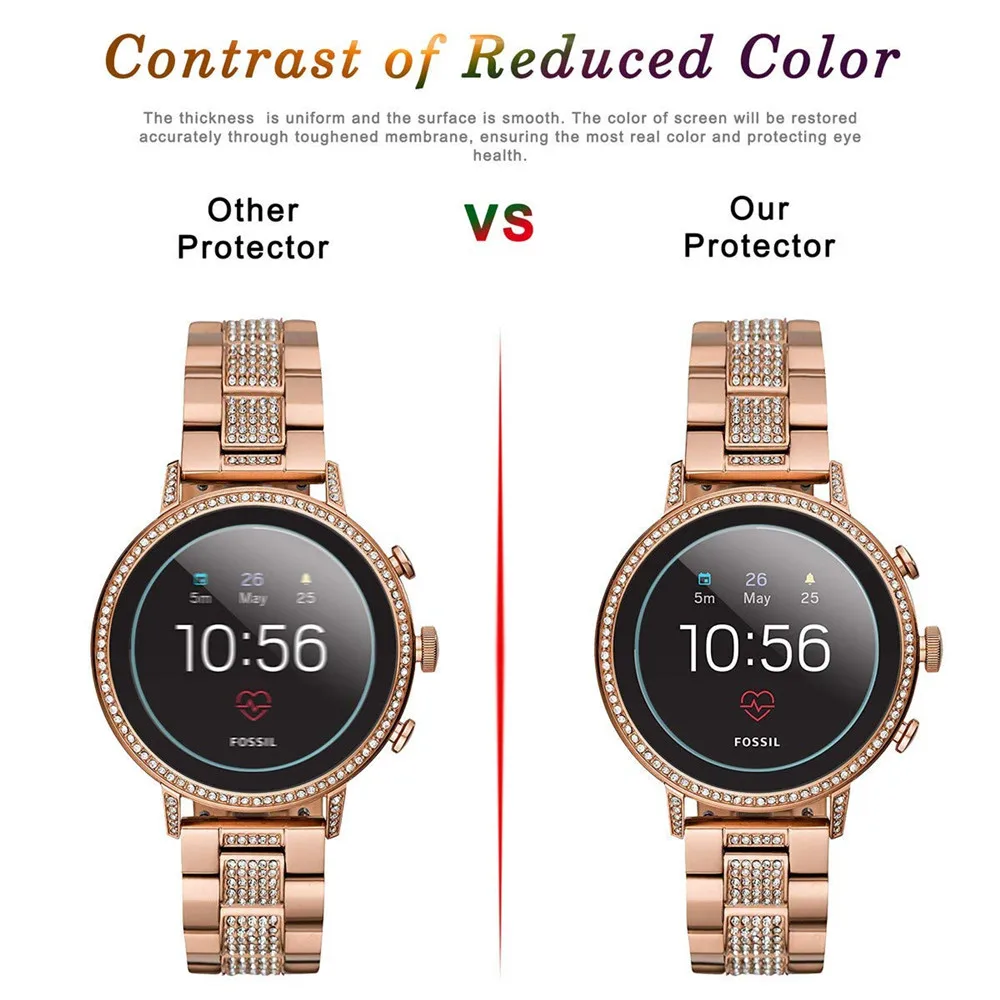 Защитная пленка для экрана Fossil Q Venture HR Gen 4 Watch 9H закаленное стекло 2.5D устойчивая к