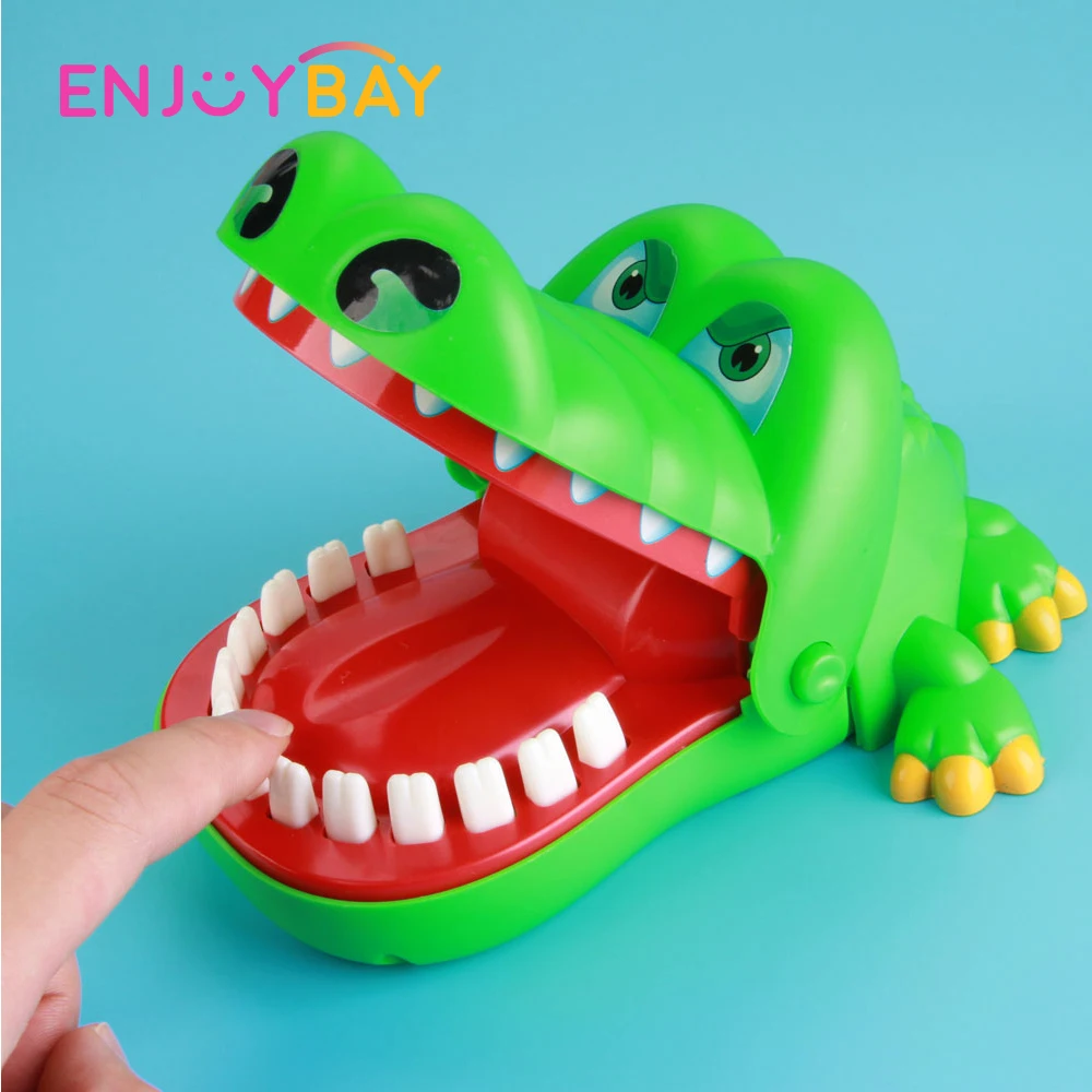 Enjoybay Large Crocodile Mouth Bite Finger Game Toys Funny Shark Bulldog Dentist Bite Finger Game Joke Toy for Kids Family Prank Enjoybay Large Crocodile Mouth Bite Finger Game Toys Funny Shark Bulldog Dentist Bite Finger Game Joke Toy for Kids Family Prank