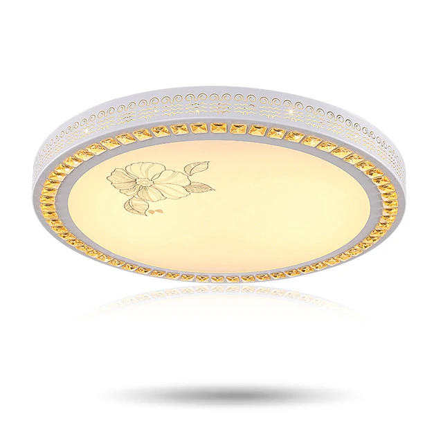 

DX Modern Led Ceiling Lights Luminaire For Living Room Hall Luxury Dimmable Remote Control Lamp Crystal Warm White Lustre