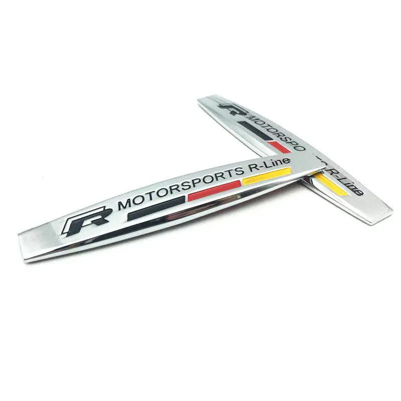 FDIK 2PCS/set Metal R RLINE MOTORSPORT Car Styling Sticker For Volkswagen VW Polo Golf Jetta MK5 MK6 Passat Car Side Decoration FDIK 2PCS/set Metal R RLINE MOTORSPORT Car Styling Sticker For Volkswagen VW Polo Golf Jetta MK5 MK6 Passat Car Side Decoration