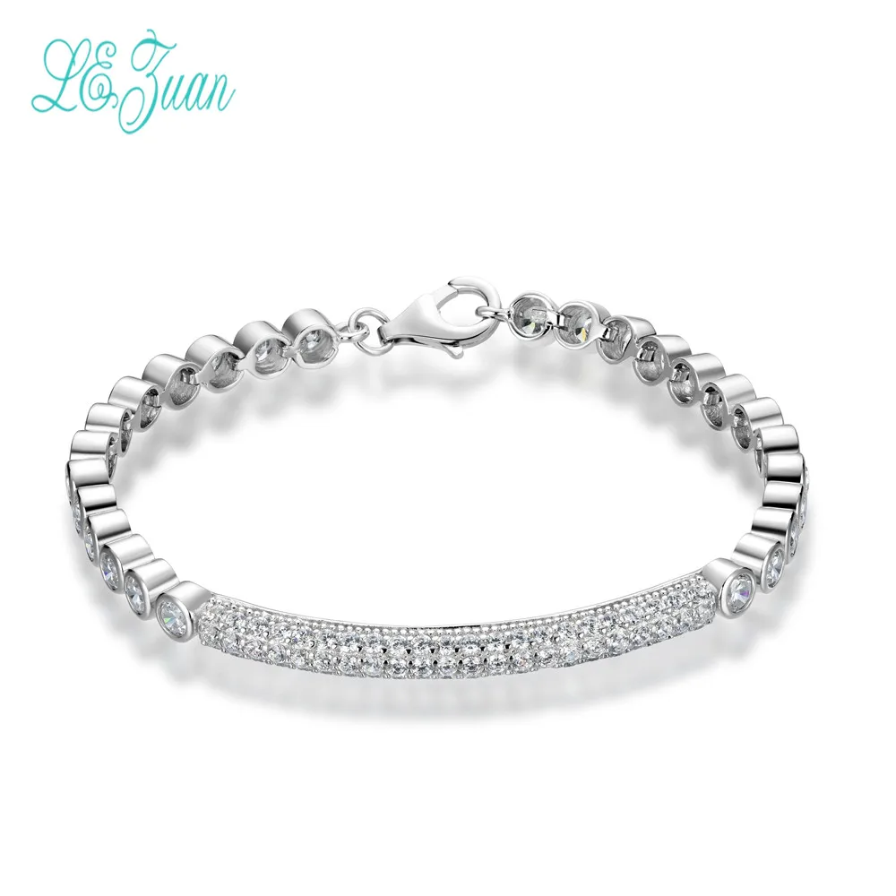

l&zuan S925 Fashion Sterling Silver Jewelry Popular White Zircon Bracelets For Women Party Christmas Gifts