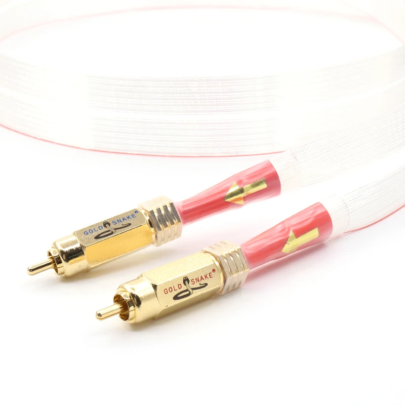Соединительный кабель Nordost 8N OCC с посеребренным красным рассветом RCA позолоченным