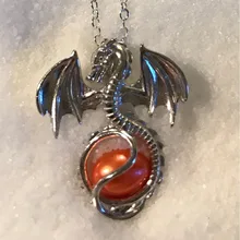 Crystal Dragon Ball Pendant Necklace Natural Ball Long font b Sweater b font Necklace for women