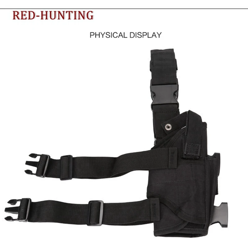 

Airsoft Outdoor Hunting Nylon Gun Holster Adjustable Leg Gun Holster Drop Leg Thigh Holster for Paintball
