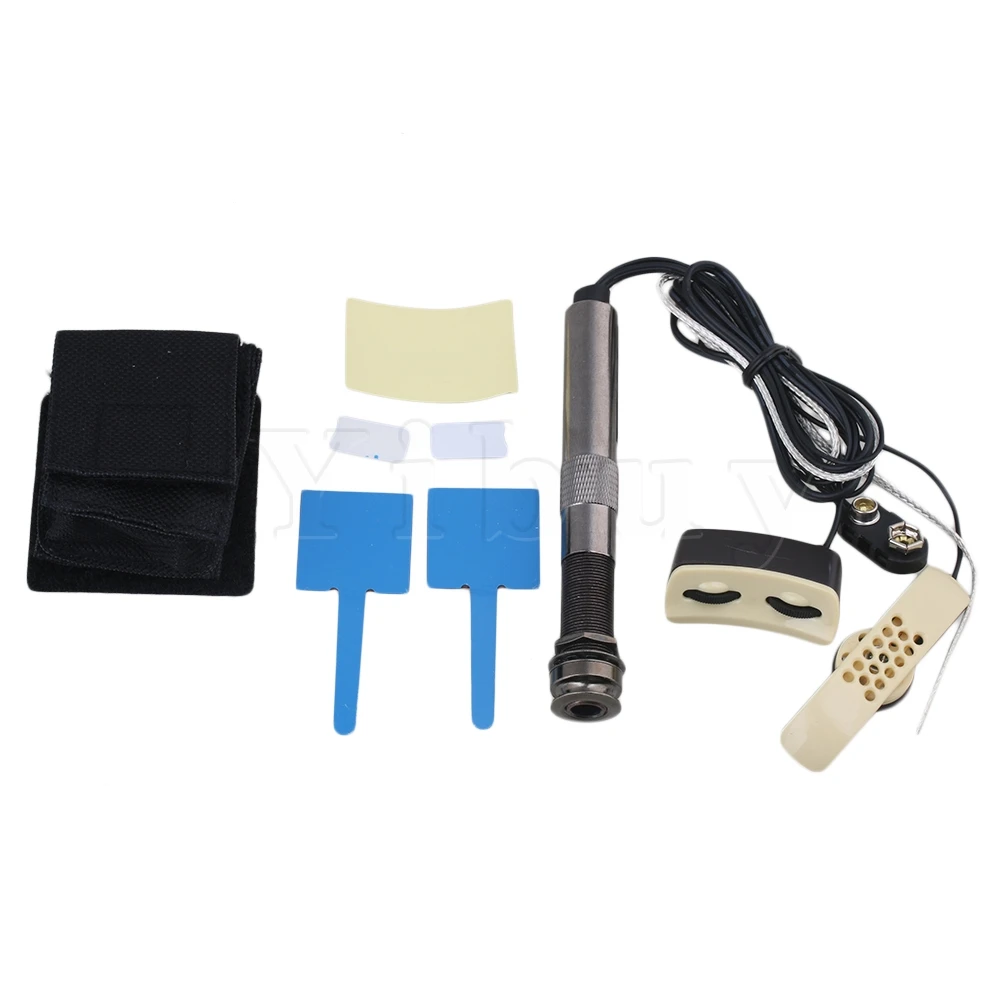 

Yibuy 55MM Length Cable Multicolor Zinc Alloy A-202 Microphone Sound Hole Adjustable Pickup for Acoustic Folk Guitar with Access