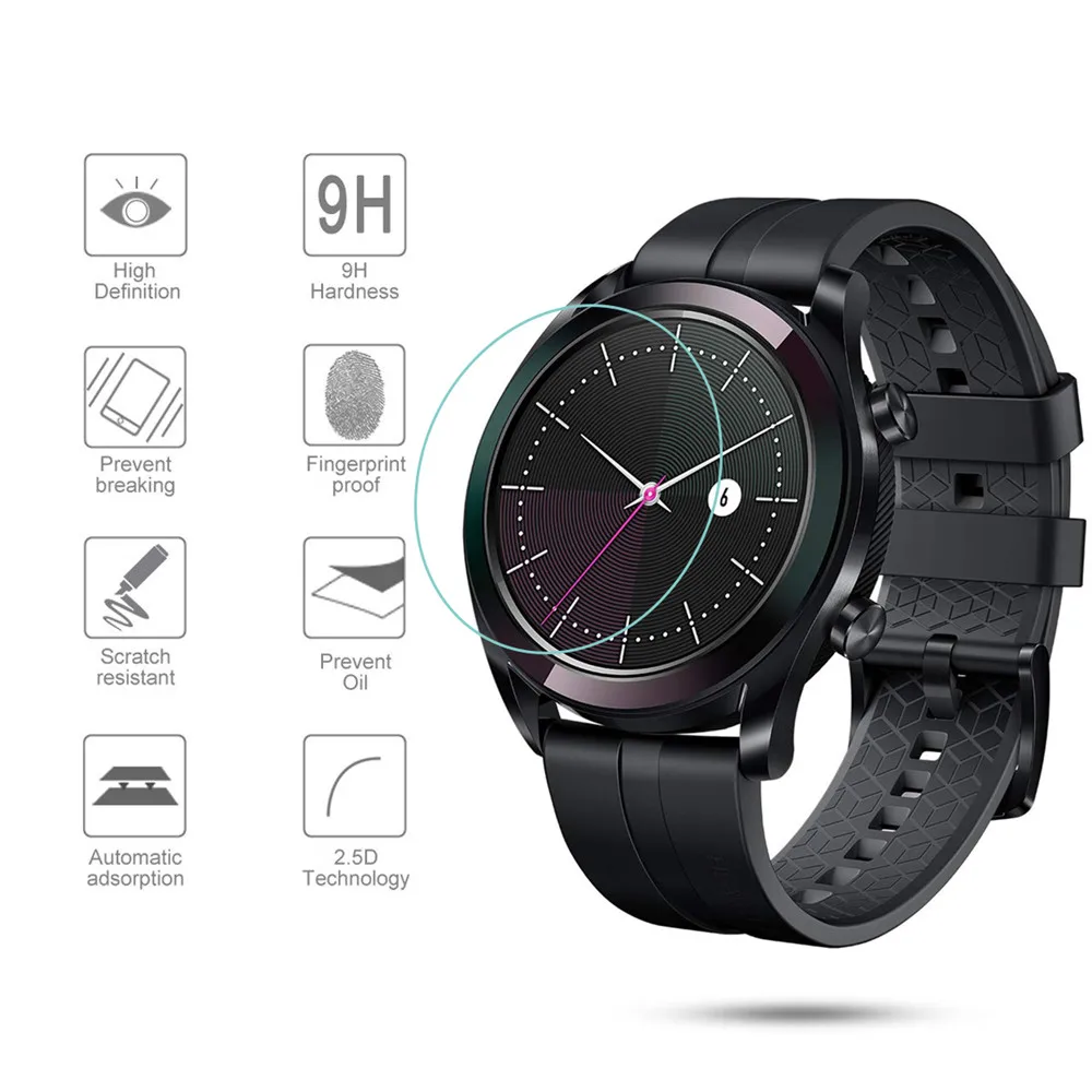 Закаленное стекло 9H для Huawei Watch GT элегантная защита экрана устойчивая к царапинам