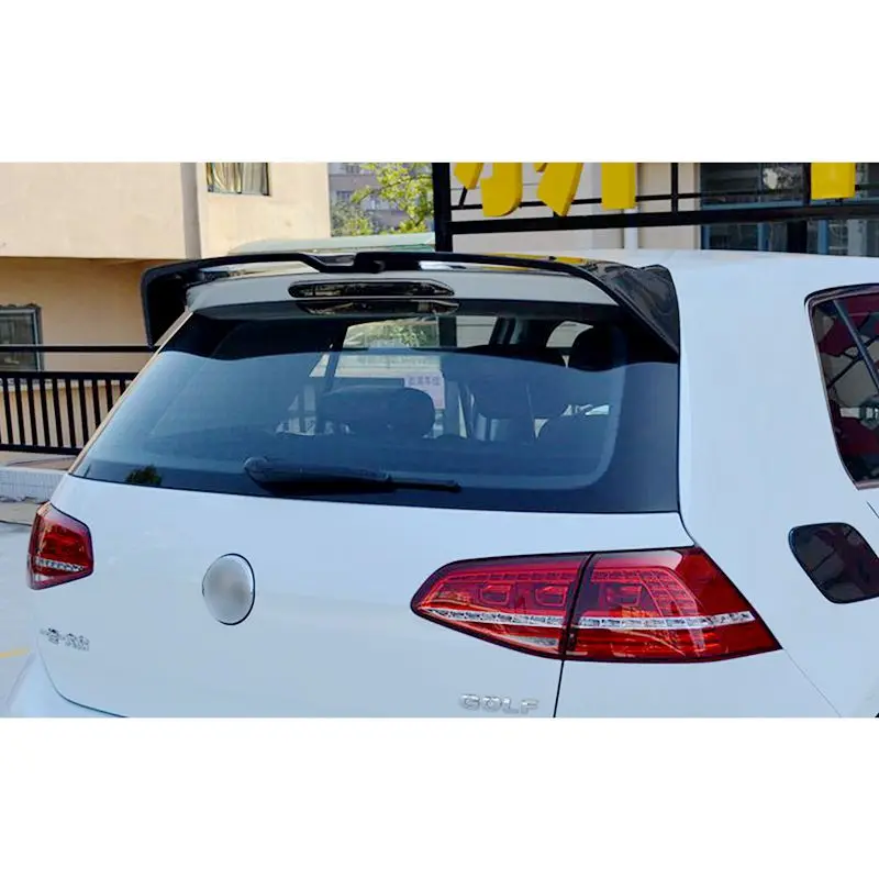 Carbon Fiber Rear Trunk Roof Spoiler for Volkswagen VW Golf 7 VII MK7 GTI & R 2014-2017 O style Window Wings