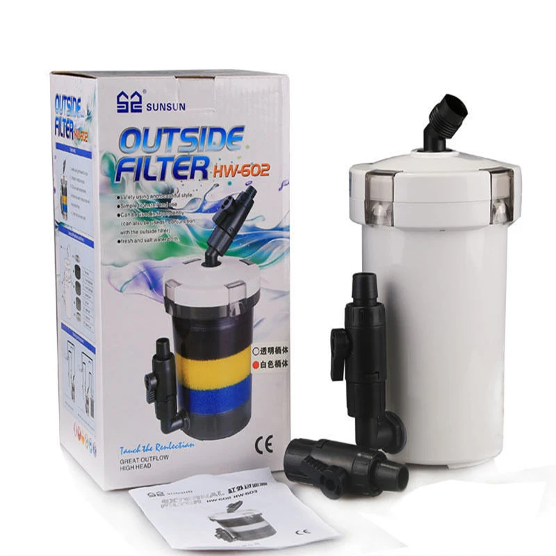 SUNSUN HW-602 Nano Aquarium Pre-filter External Canister Filter for Fish Tank Filtration System 1.5L Outside Filter