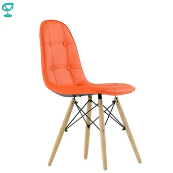 

95628 Barneo N-43 Eco-Skin Wood Kitchen Breakfast Interior Stool Bar Chair Kitchen Furniture Orange free shipping in Russia