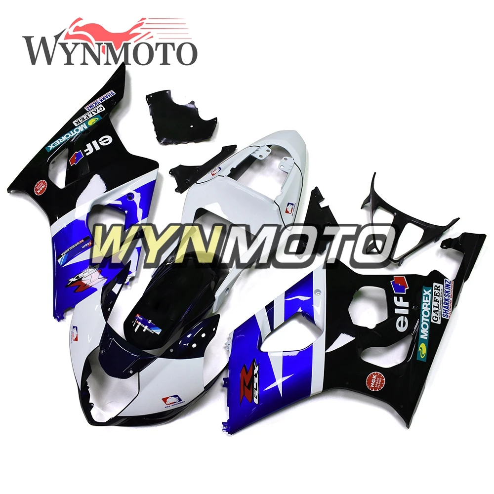 Полный белый синий черный Новый обтекатель комплект для Suzuki GSXR1000 K3 2003-2004 года ABS