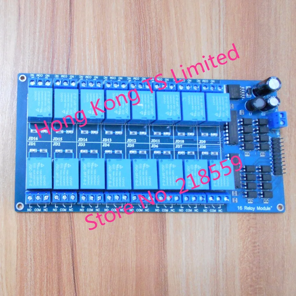 16 channel relay module 5V 12V control board with optocoupler protection LM2596 16-way | Электроника
