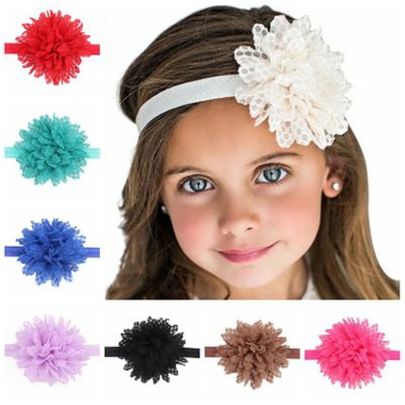 

1 Pcs Girls Headband Newborn Beautiful Baby Girl Hairband Mesh Grid Flower Lace Headband Children Hair Accessories