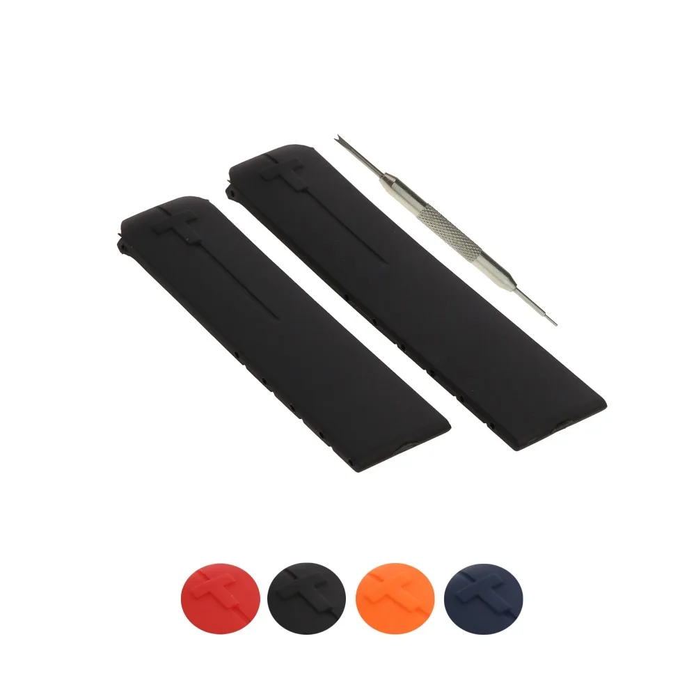 Ремешок резиновый для часов MDNEN 20 мм подходит Tissot T Touch 2 II T047420A T013420 +