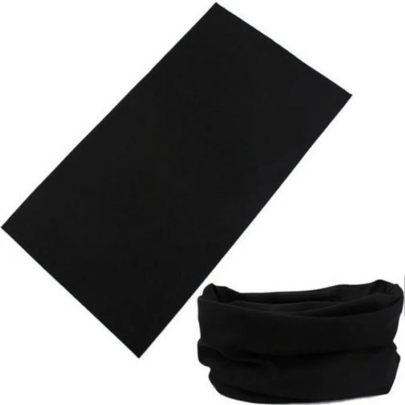 

Women Sport Headband Seamless Magic Tubular Headscarf Solid Black Cycling Bandana Face Shields Neck Gaiter Motorcycle Headwear