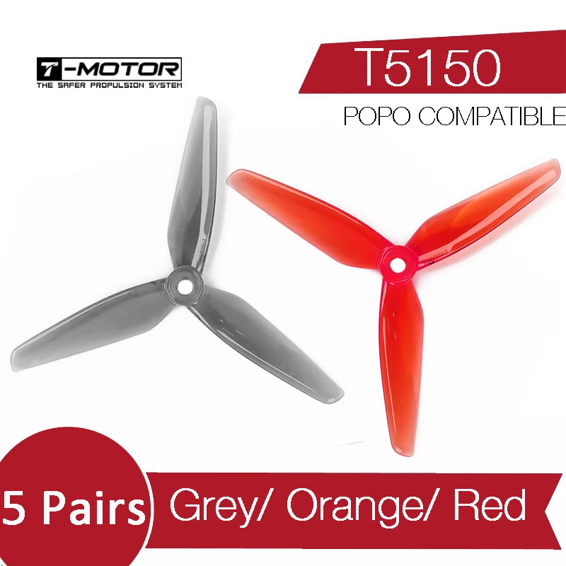 

5 Pairs T-motor Tmotor T5150 FPV Propeller POPO Compatible for RC Racing drone