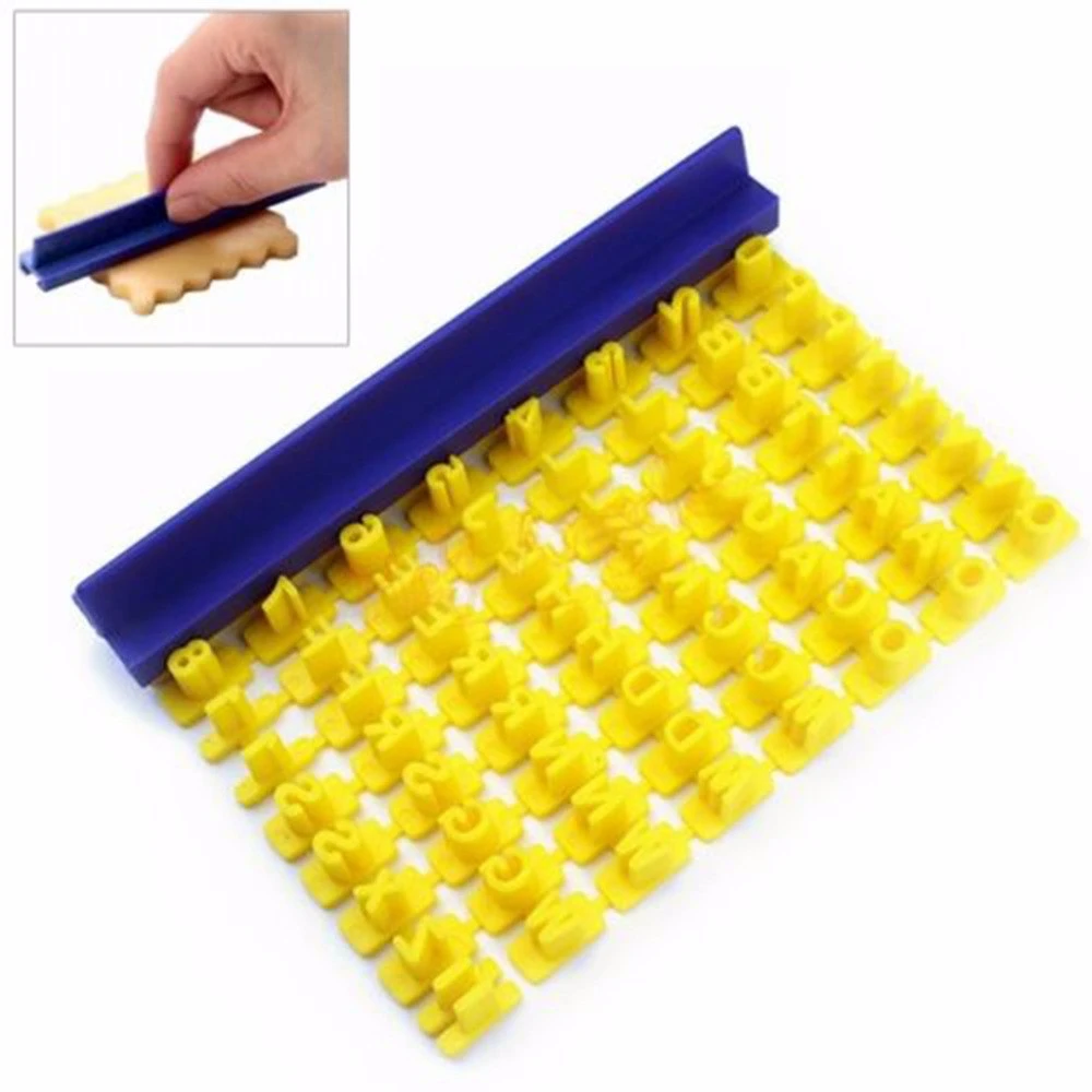 

DIY Alphabet Plastic Cake Mould Letter Impress Biscuit Cookie Mould Cutter Press Stamp Embosser Fondant Mold TSLM1
