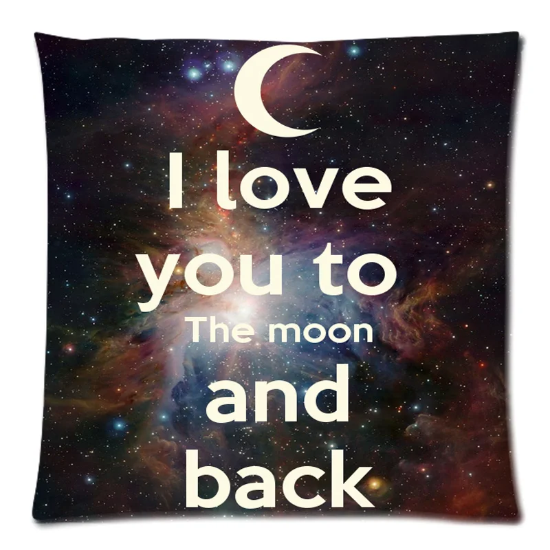 Наволочка для подушки I Love You To The Moon And Back декоративная наволочка Современный