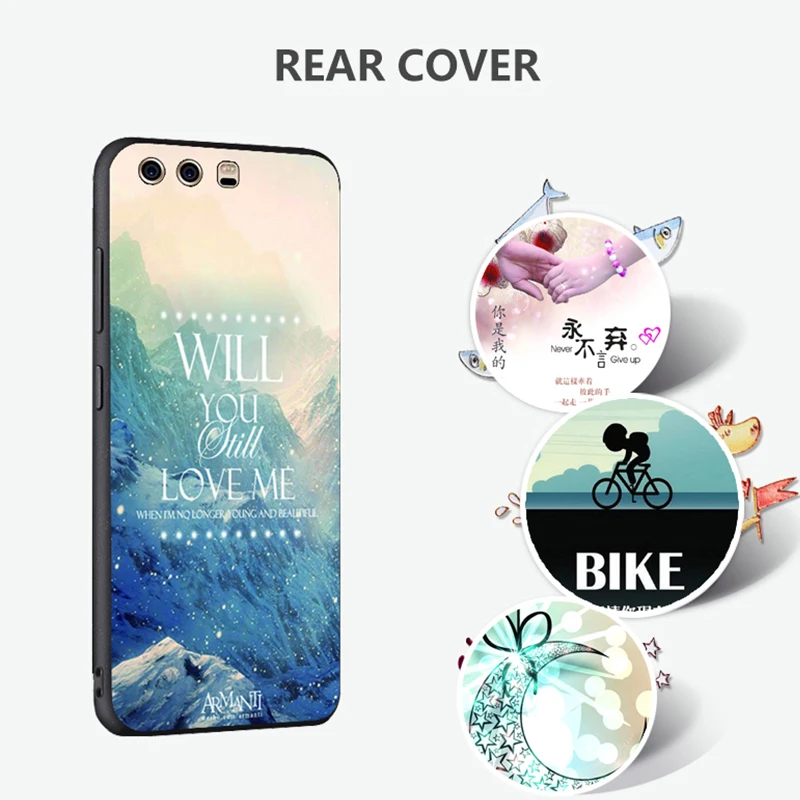 Huawei p10 plus Case Original Cover for Huawei p10 plus Case Bag p10 plus Cover Skin Wolf Fish Skull Fundas 100% 2