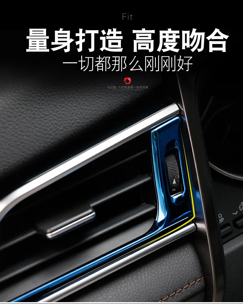 2 шт. для Toyota Camry нержавеющая сталь автомобиля Кондиционер Vent Выход Обложка отделка Стикеры авто аксессуары
