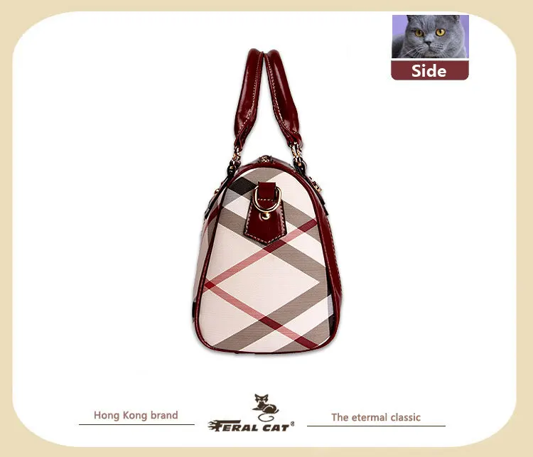 FERAL CAT 2017 Women Luxury Elegant Fashion Handbag Shoulder Bags Ladies Leather Handbags Female Messenger Bag80