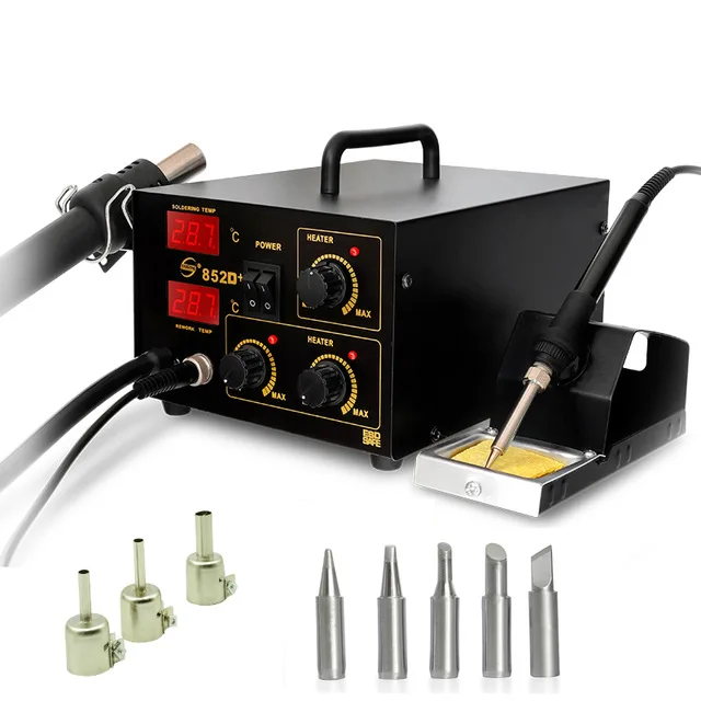 Yaogong 852D Professional цифровая паяльная станция smd нагреватель паяльник горячего