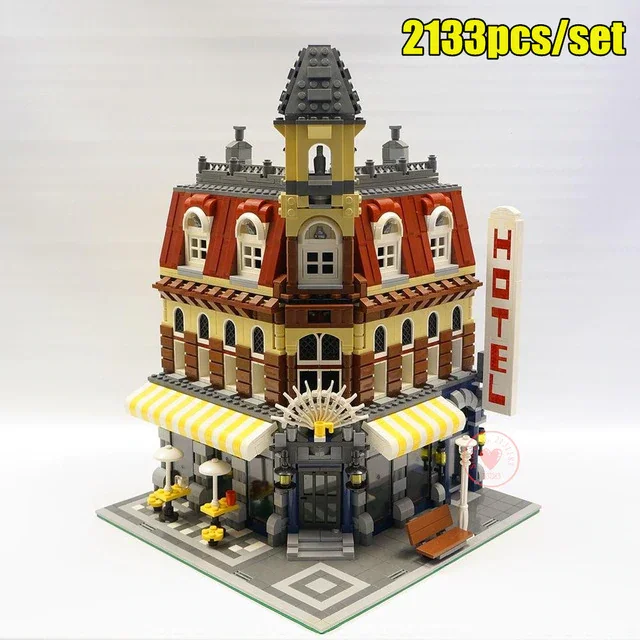 

2133 pcs 15002 Coffee Shop Corner Model Building Kits Children DIY Brick Toys Gift LE PINES Compatible 10182