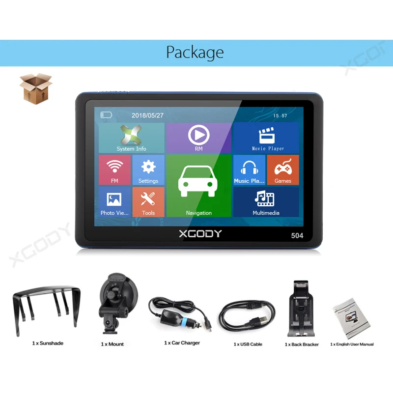 Xgody 5 Zoll Gps Navi Navigation Fur Auto Lkw Pkw