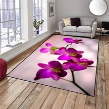 Else фиолетовый орхидеи, Цветочный 3d принт нескользящие микрофибры гостиной декоративные современные моющиеся области коврик