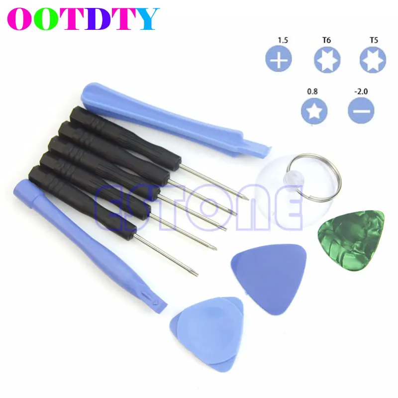 

OOTDTY 11 In 1 Mobile Repair Opening Tool Kit Set Pry Screwdriver For Phone Drop Shipping Support APR13_35