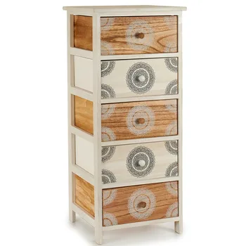 

Auxiliary furniture Wood with Five Drawers. Model Mandala. Paulownia wood. Measures: 40x29x90 cm
