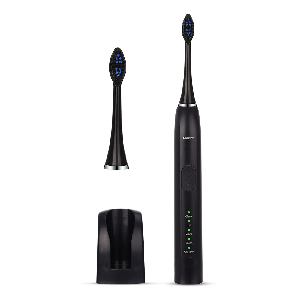 Adjustment 5 Modes Sonic Electric Toothbrush Rechargeable Black Ultrasonic Toothbrush Dental Health Care Adult Tooth Whitening