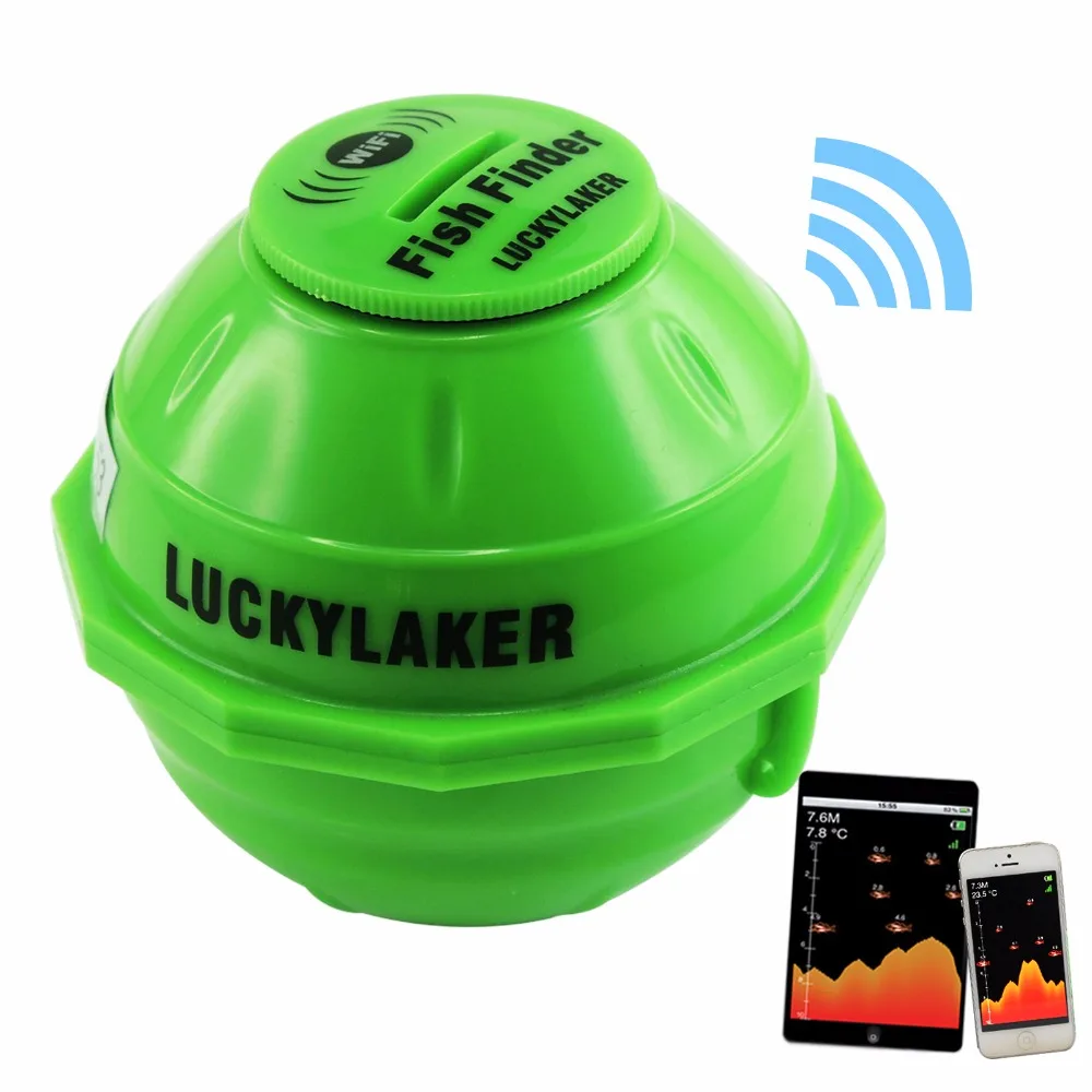 

FF-916 LUCKY WIFI Wireless Fish Finder Depth Sounder 50m IOS Android 130ft Fishfinder Sonar