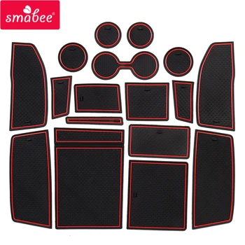 

Smabee Anti-slip Gate slot mat For Audi Q5 2017 2018 2019 FY SQ5 Rubber Coaster Cup Holders Non-slip mats Accessories 17