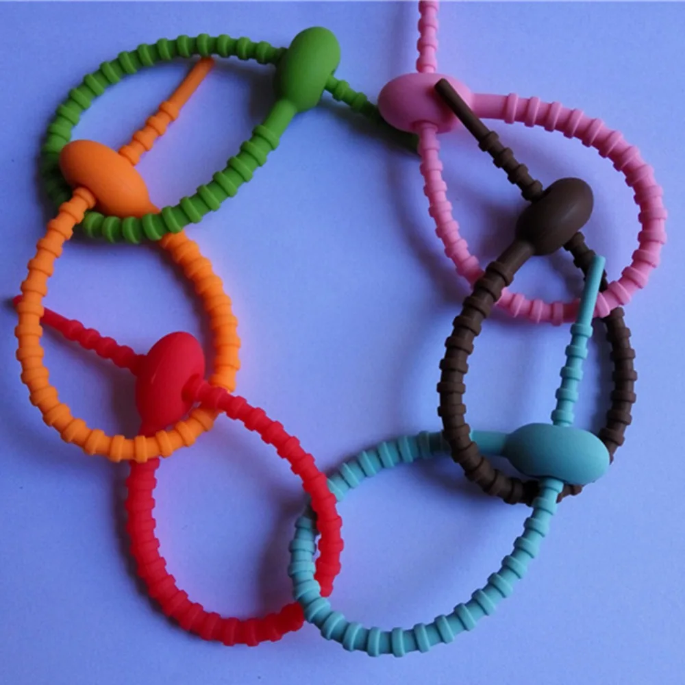 

1 Pc Food Grade Silicone Bag Ties Cable Management Zip Tie Twist All-purpose Multi-use Clip Bread 21cm