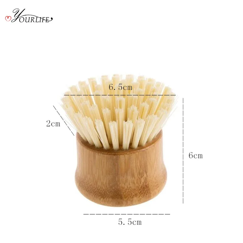 OYOURLIFE Kitchen Creative Bamboo Handle Cleaning Brush Scourer Pan Dish Bowl Pot Brush Household Kitchen Cleaning Tools