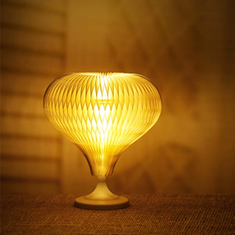 

Creative Touch Control Paper Changeable Table Lamp LED USB Dimmable Desk Lamp Bedroom Decoration White