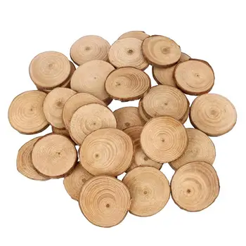 

30pcs 4-5CM Wood Log Slices Discs for DIY Crafts Wedding Centerpieces