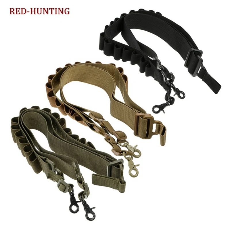 

Tactical Shot gun Sling 2 Points 12Ga 20Ga Sling Cartridge Ammo Holder 15 Rounds Gun Shell Gun Sling