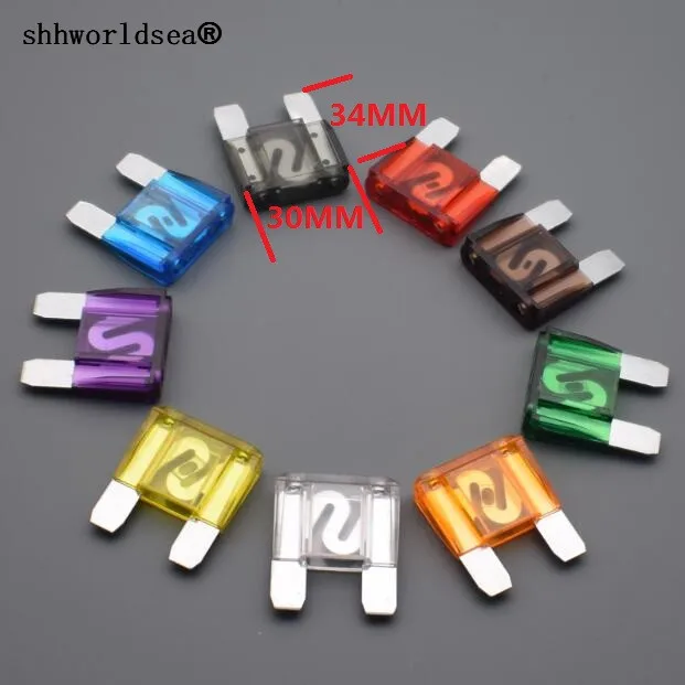 

shhworldsea 10pcs Assorted MAXI Fuse 20A 30A 40A 50A 60A 70A 80A 100A120A Auto fuse Blade fuse for Automotive