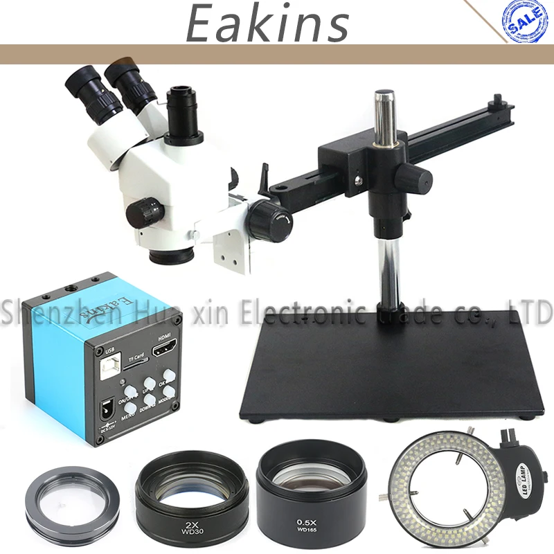 20MP Hdmi Microscopio Camera 3.5X-90X Continue Zoom Enkele Boom Gids Stand Trinoculaire Stereo Microscoop Voor Soldeer Pcb Reparatie