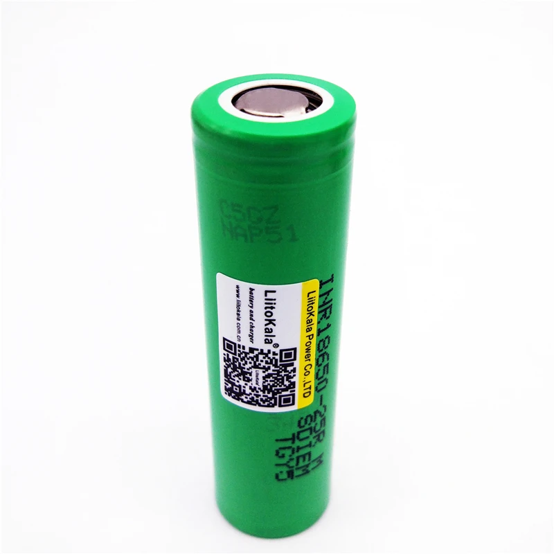 Оригинальный литиевый аккумулятор LiitoKala 18650 2500 мАч INR1865025R 5A батарея для